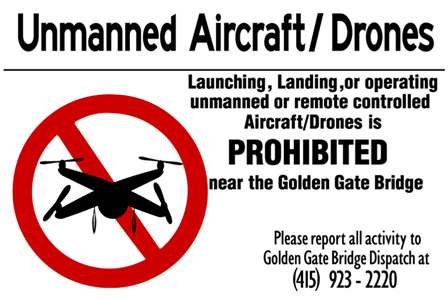 Drones Prohibited at the Golden Gate Bridge