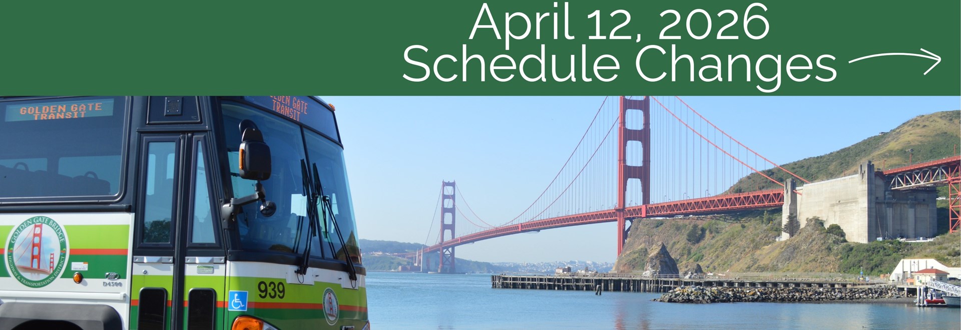 Golden Gate Transit April Schedule Changes 2026