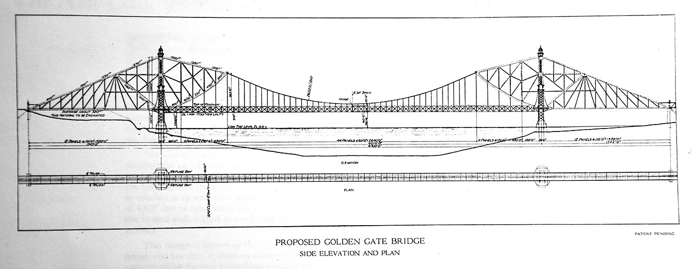 Strauss 1932 #621 GOLDEN GATE BRIDGE Design Patent 
